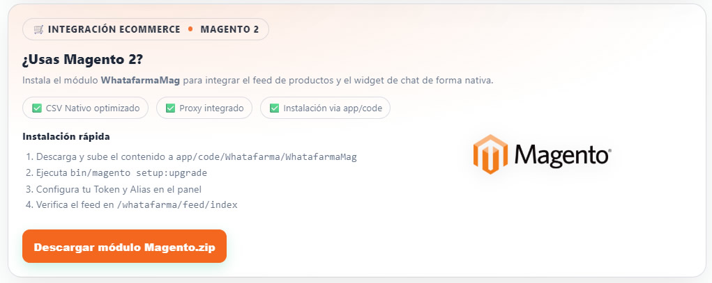 Integración con Magento