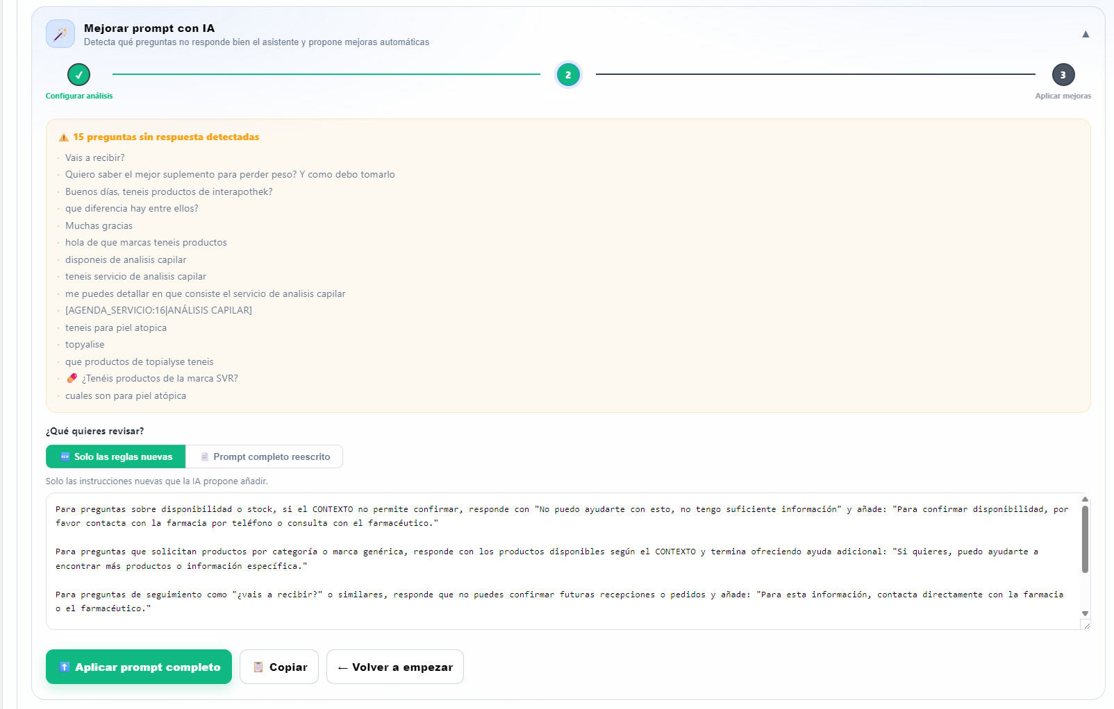 Paso 2: Propuestas de mejora